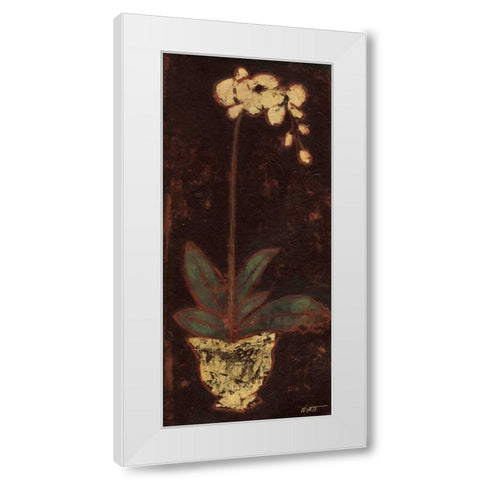Gilded Orchid I White Modern Wood Framed Art Print by Wyatt Jr., Norman