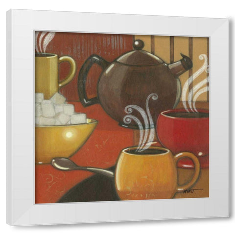 Another Cup I White Modern Wood Framed Art Print by Wyatt Jr., Norman