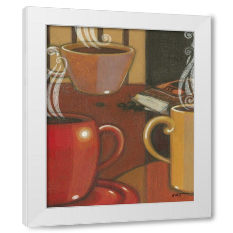 Another Cup IV White Modern Wood Framed Art Print by Wyatt Jr., Norman