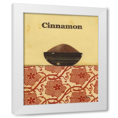 Exotic Spices - Cinnamon White Modern Wood Framed Art Print by Wyatt Jr., Norman