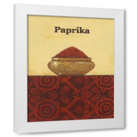 Exotic Spices - Paprika White Modern Wood Framed Art Print by Wyatt Jr., Norman
