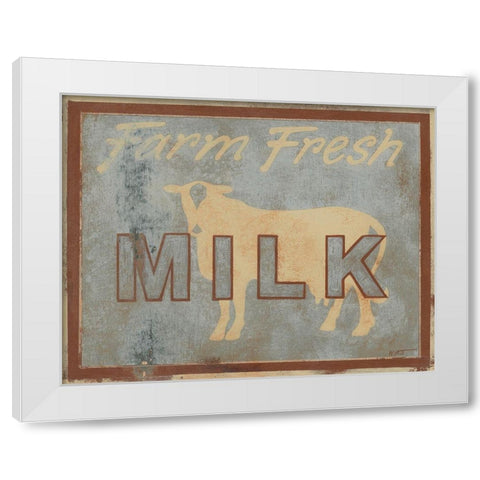 Milk White Modern Wood Framed Art Print by Wyatt Jr., Norman