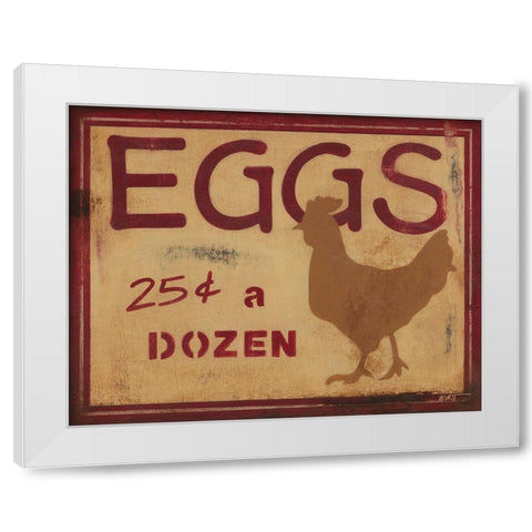 Eggs White Modern Wood Framed Art Print by Wyatt Jr., Norman