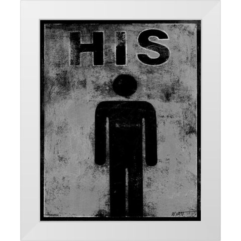His White Modern Wood Framed Art Print by Wyatt Jr., Norman