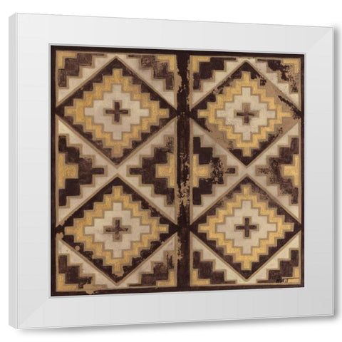 Antique Mudcloth IV White Modern Wood Framed Art Print by Wyatt Jr., Norman