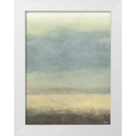 Coastal Rain I White Modern Wood Framed Art Print by Wyatt Jr., Norman