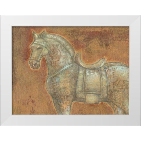 Tang Horse II White Modern Wood Framed Art Print by Wyatt Jr., Norman