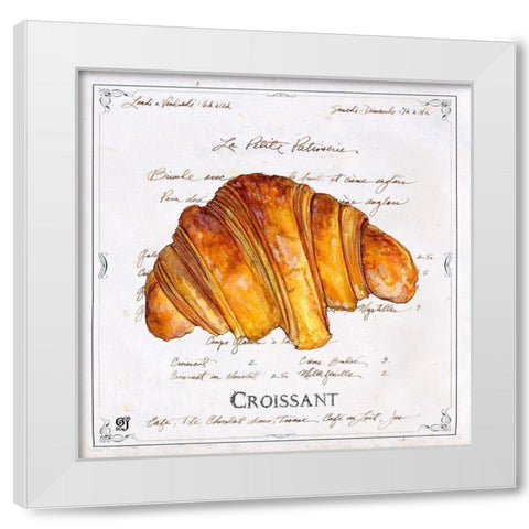 Croissant White Modern Wood Framed Art Print by Joyner, Ginny