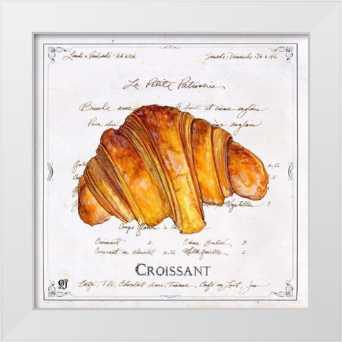 Croissant White Modern Wood Framed Art Print by Joyner, Ginny