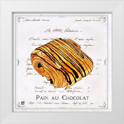 Pain au Chocolat White Modern Wood Framed Art Print by Joyner, Ginny
