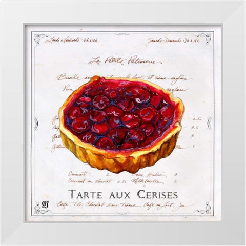 Tarte aux Cerises White Modern Wood Framed Art Print by Joyner, Ginny