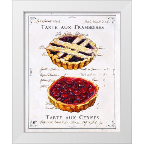 Tartes aux Cerises et Framboises White Modern Wood Framed Art Print by Joyner, Ginny