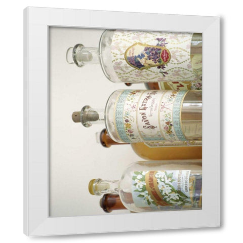 French Perfume Bottles I White Modern Wood Framed Art Print by Gray, Madelaine