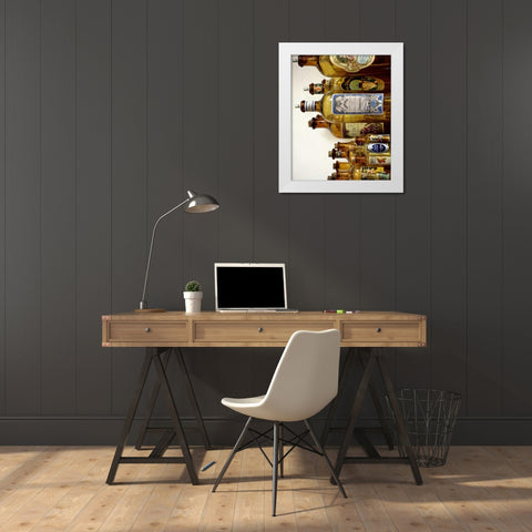 French Perfume Bottles III White Modern Wood Framed Art Print by Gray, Madelaine