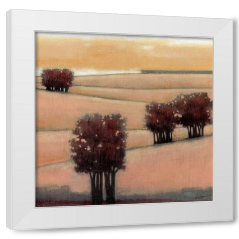 Blushing Hills II White Modern Wood Framed Art Print by Wyatt Jr., Norman