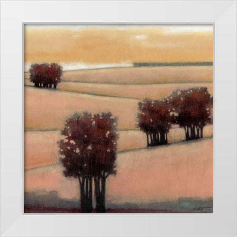 Blushing Hills II White Modern Wood Framed Art Print by Wyatt Jr., Norman