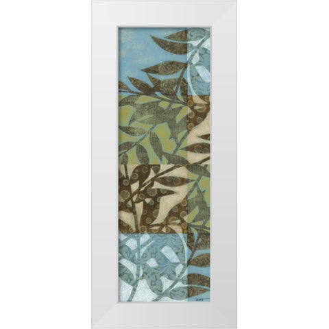 Swaying Fronds Panel II White Modern Wood Framed Art Print by Wyatt Jr., Norman