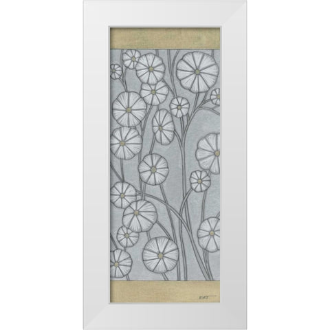 Shimmering Daisies I White Modern Wood Framed Art Print by Wyatt Jr., Norman