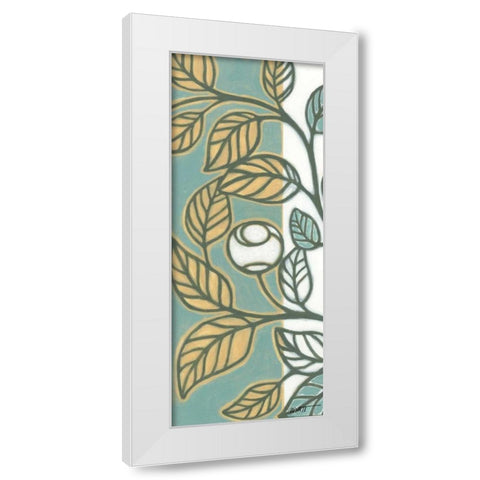 Flourish I White Modern Wood Framed Art Print by Wyatt Jr., Norman