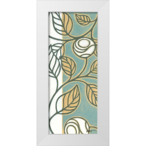 Flourish IV White Modern Wood Framed Art Print by Wyatt Jr., Norman