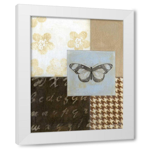 Chic Butterfly I White Modern Wood Framed Art Print by Wyatt Jr., Norman