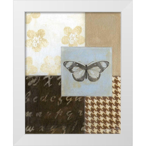 Chic Butterfly I White Modern Wood Framed Art Print by Wyatt Jr., Norman
