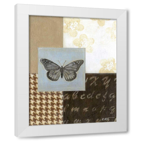 Chic Butterfly II White Modern Wood Framed Art Print by Wyatt Jr., Norman