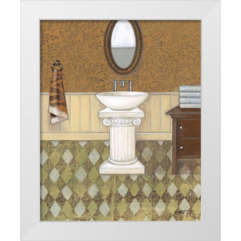 Upscale Bath IV White Modern Wood Framed Art Print by Wyatt Jr., Norman