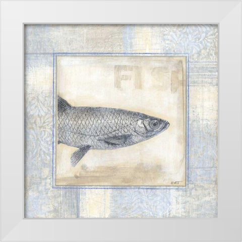 Driftwood Memories I White Modern Wood Framed Art Print by Wyatt Jr., Norman