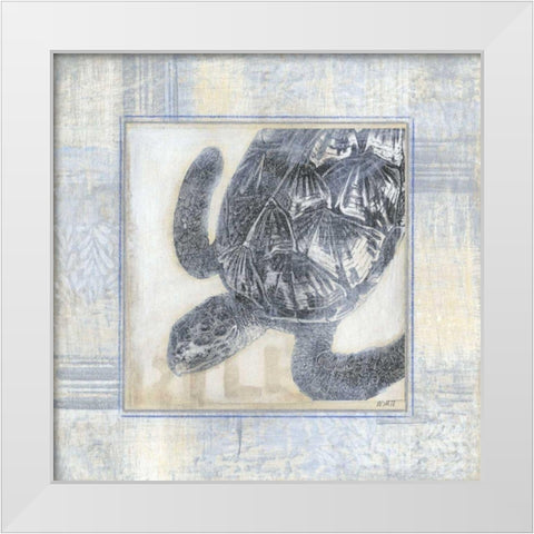 Driftwood Memories III White Modern Wood Framed Art Print by Wyatt Jr., Norman