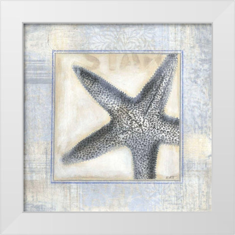 Driftwood Memories IV White Modern Wood Framed Art Print by Wyatt Jr., Norman