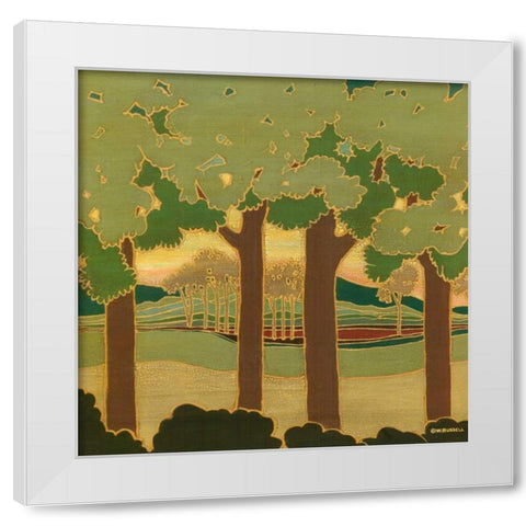 Arts and Crafts Landscape II White Modern Wood Framed Art Print by Russell, Wendy