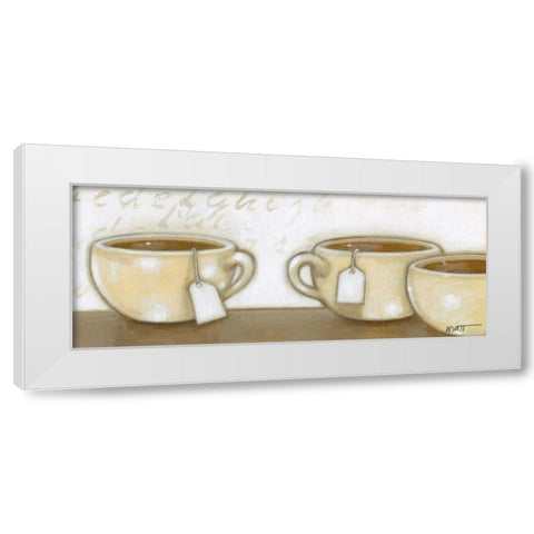 Time for Tea I White Modern Wood Framed Art Print by Wyatt Jr., Norman