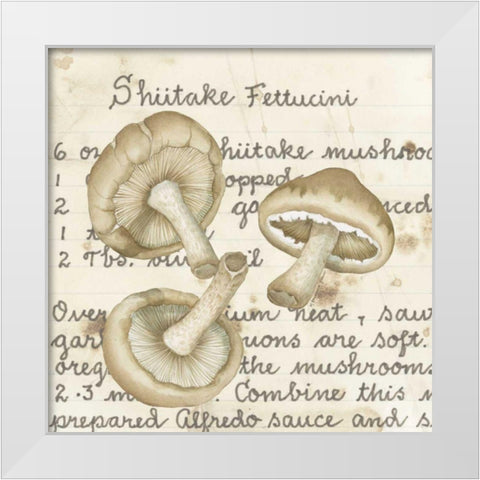 Shiitake White Modern Wood Framed Art Print by Pallan, Nancy S.