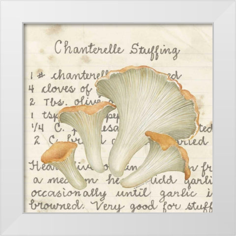 Chanterelle White Modern Wood Framed Art Print by Pallan, Nancy S.