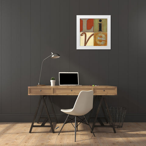 Live a Lot White Modern Wood Framed Art Print by Wyatt Jr., Norman