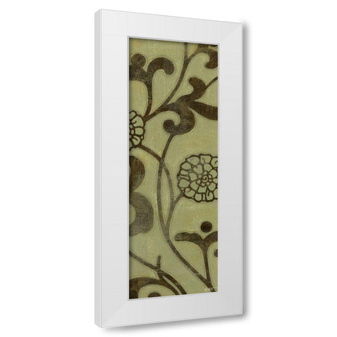 Flowering Vine II White Modern Wood Framed Art Print by Wyatt Jr., Norman