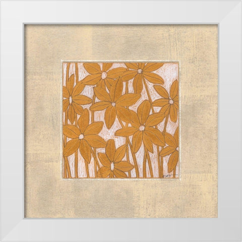 Metallic Petals I White Modern Wood Framed Art Print by Wyatt Jr., Norman