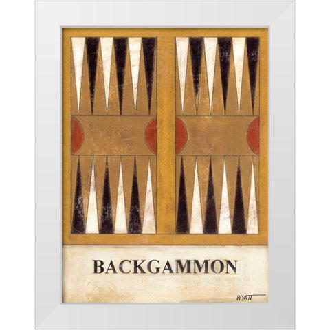 Backgammon White Modern Wood Framed Art Print by Wyatt Jr., Norman