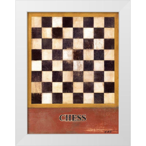 Chess  White Modern Wood Framed Art Print by Wyatt Jr., Norman