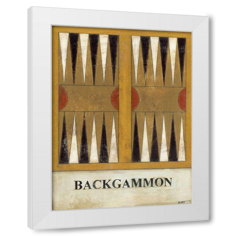 Backgammon White Modern Wood Framed Art Print by Wyatt Jr., Norman