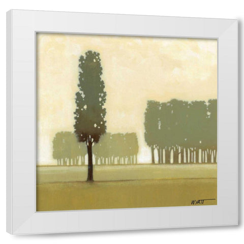 Moss Grove I White Modern Wood Framed Art Print by Wyatt Jr., Norman