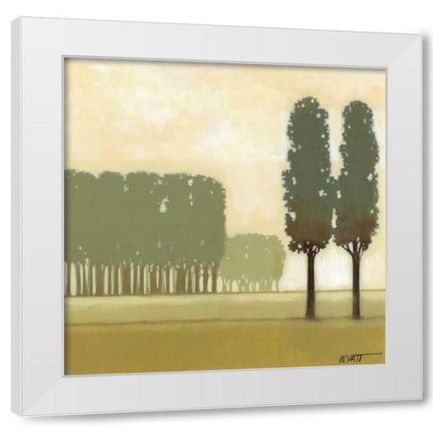Moss Grove II White Modern Wood Framed Art Print by Wyatt Jr., Norman