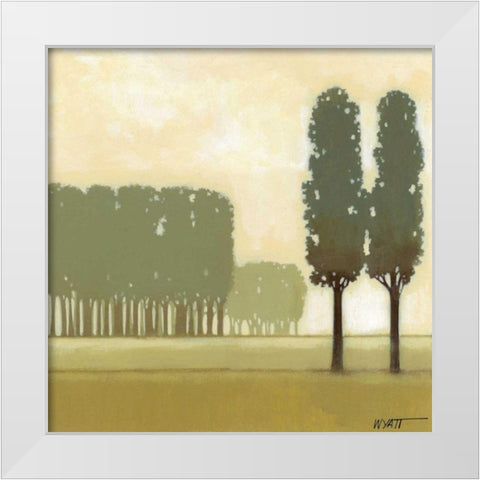 Moss Grove II White Modern Wood Framed Art Print by Wyatt Jr., Norman