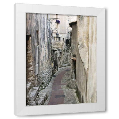 Cobbled Walkway II White Modern Wood Framed Art Print by Perry, Rachel