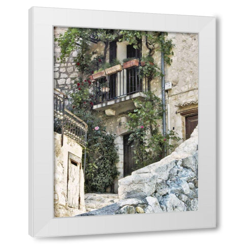 Cobbled Walkway IV White Modern Wood Framed Art Print by Perry, Rachel