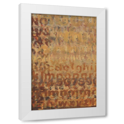 Earthen Language I White Modern Wood Framed Art Print by Wyatt Jr., Norman
