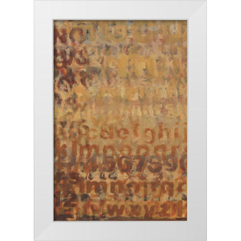 Earthen Language I White Modern Wood Framed Art Print by Wyatt Jr., Norman