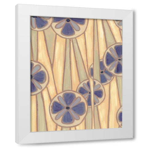 Lavender Reeds II White Modern Wood Framed Art Print by Deans, Karen