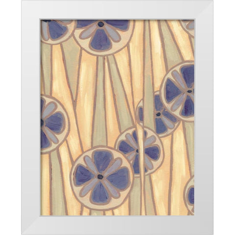 Lavender Reeds II White Modern Wood Framed Art Print by Deans, Karen